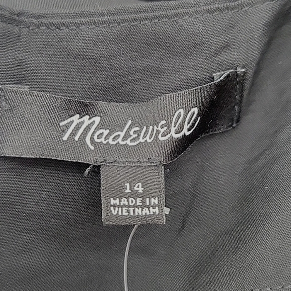 Madewell The Layton Midi Slip Dress in True Black size 14 NWT NK419 - Picture 6 of 11